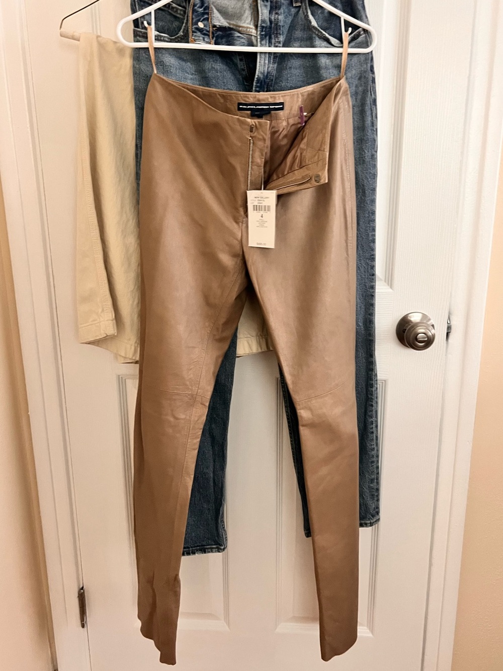 NWT Vintage Ralph Lauren Sport Black Label Women’s 100% genuine Leather Pants